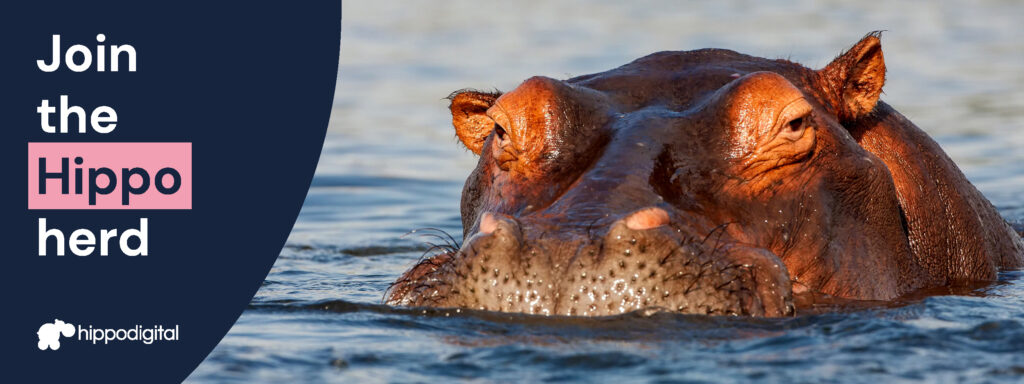An image of a Hippo with the words Join the Hippo Herd
